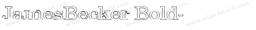 JamesBecker Bold字体转换